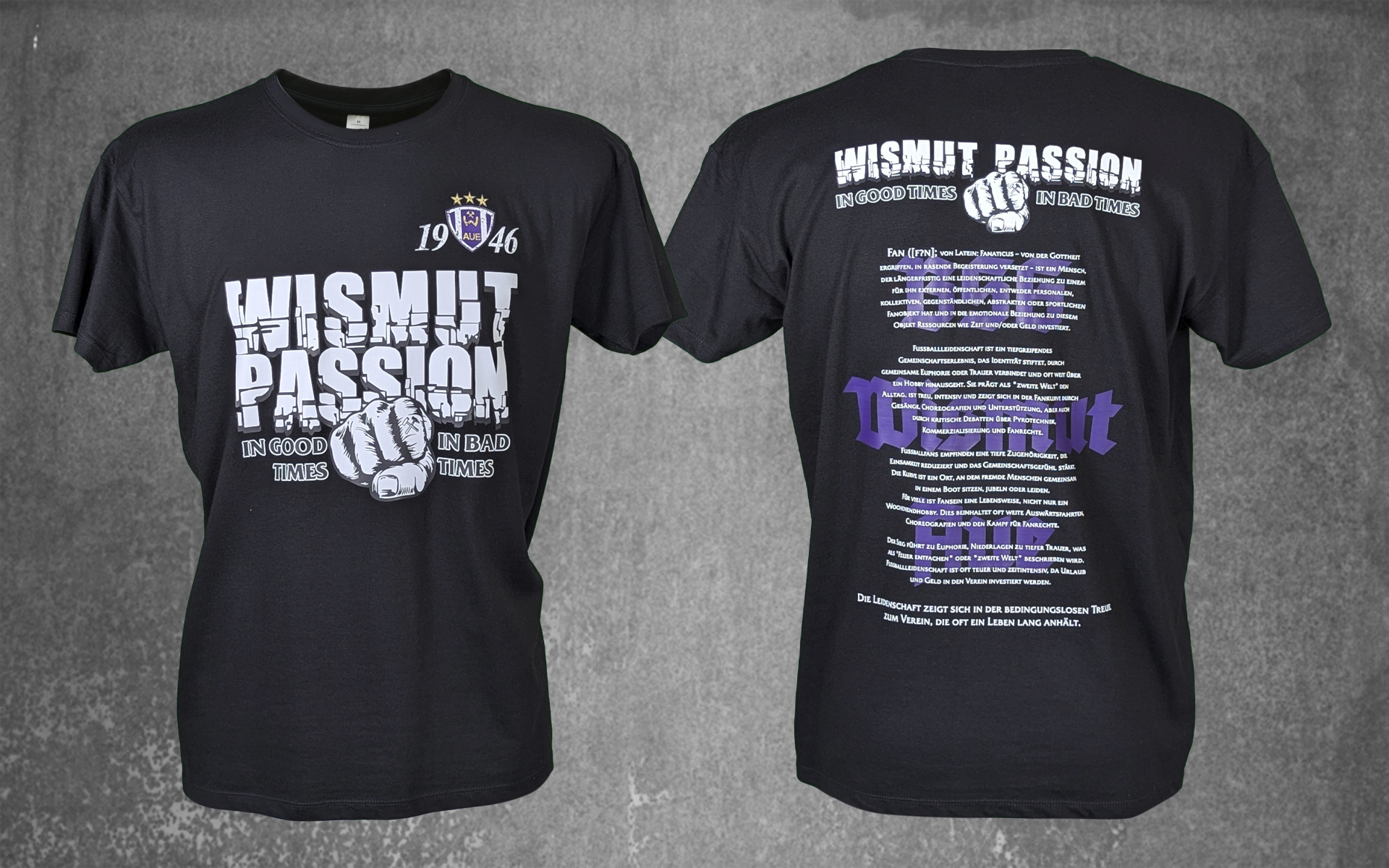 T-Shirt PASSION schwarz